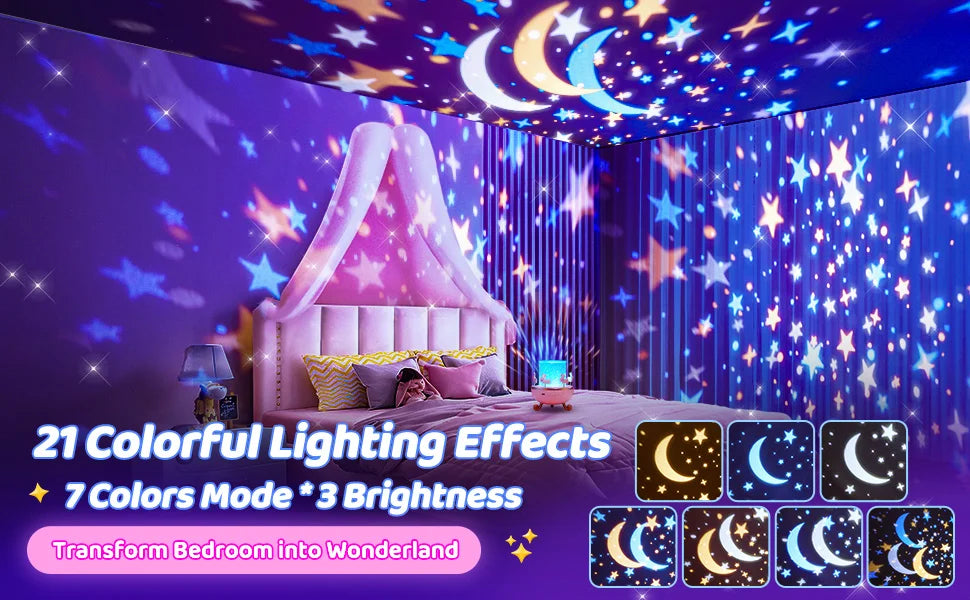 Kids Night Light Projector — 21 Films, Gift for Kids